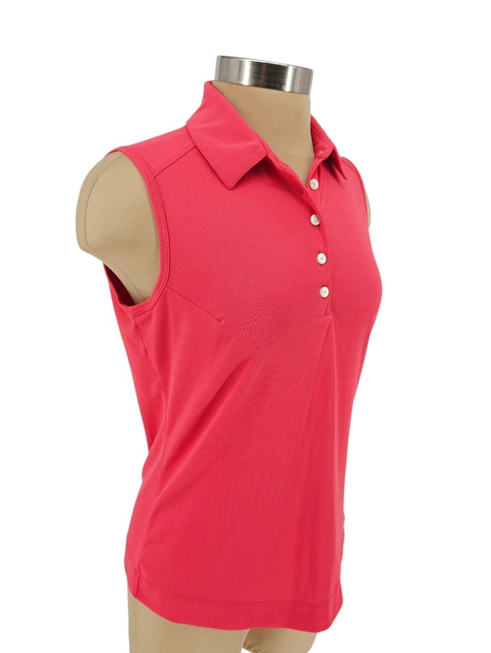 Nike Golf Dri Fit Polo Shirt Pink Sleeveless Button Collared Tank Top Medium - Picture 2 of 8